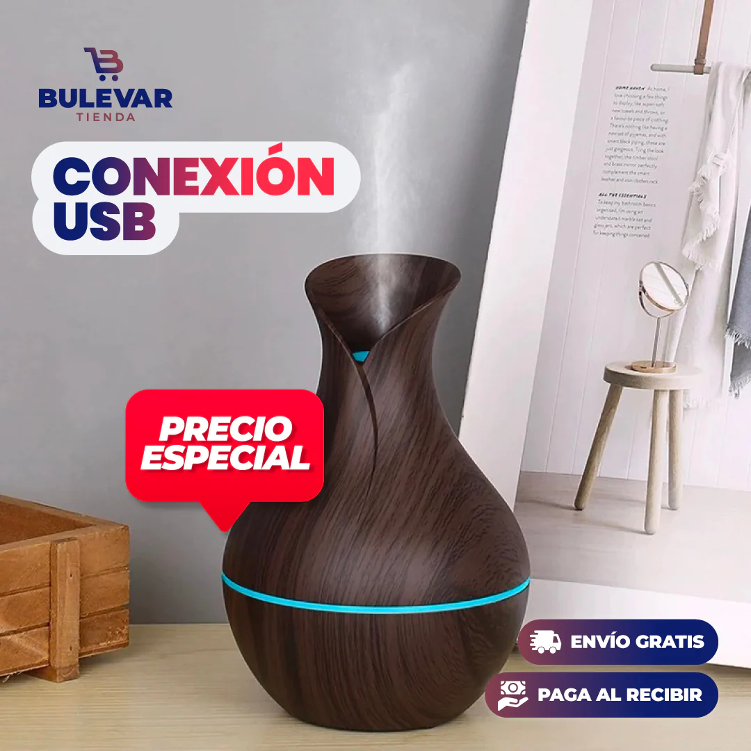HUMIDIFICADOR ULTRASÓNICO USB DISEÑO TIPO MADERA - Image 5